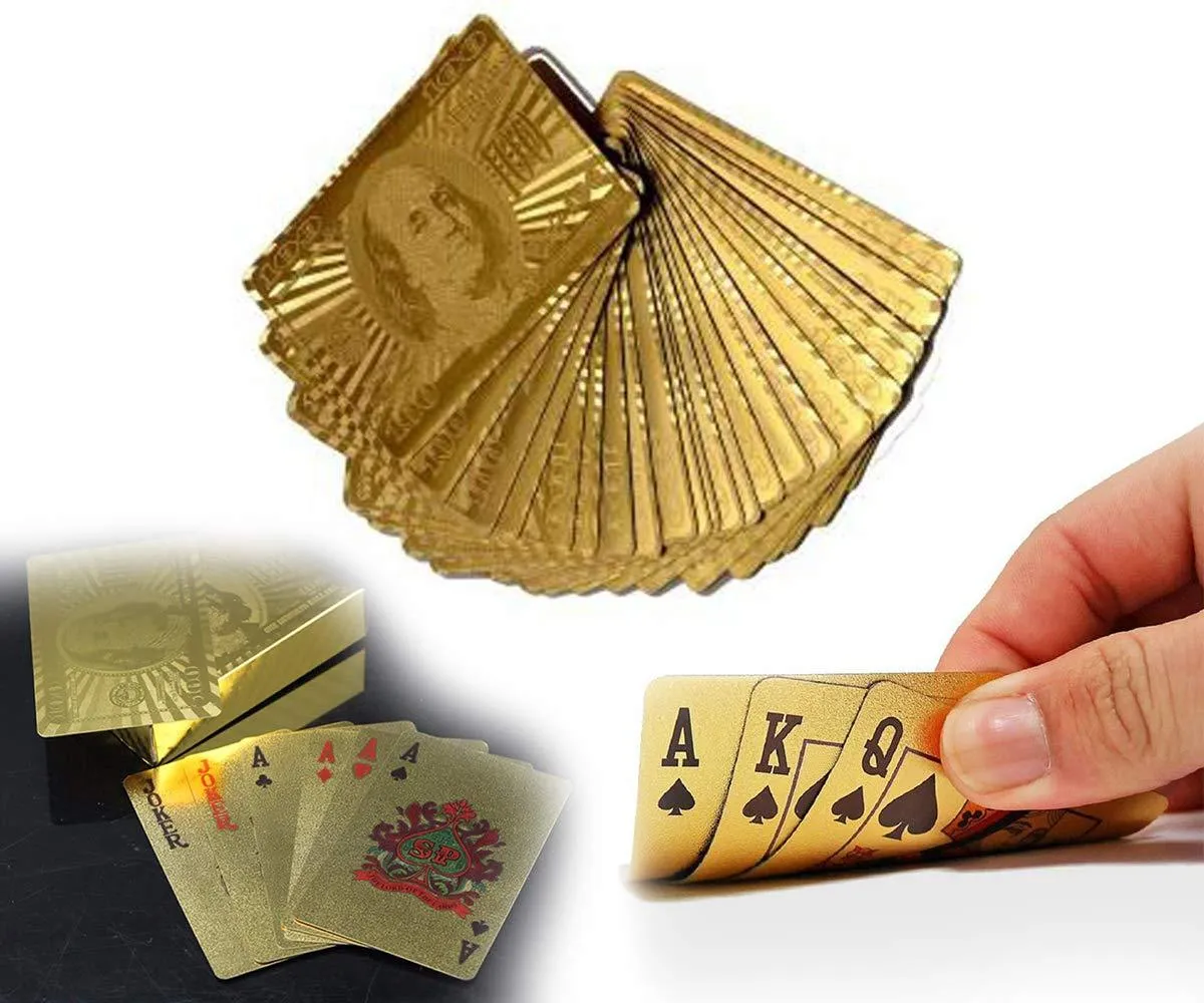 523 Gold Plated Poker Playing Cards (Golden)