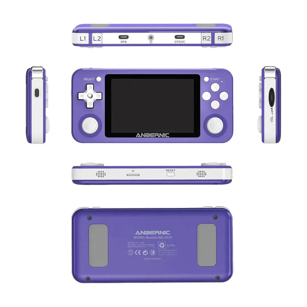 Anbernic RG351P 1GB/64GB Handheld Game Console RK3326 Purple