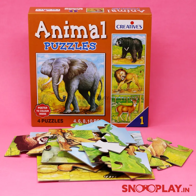 Animals Puzzles (Series 1) - Set of 4 Jigsaw Puzzles