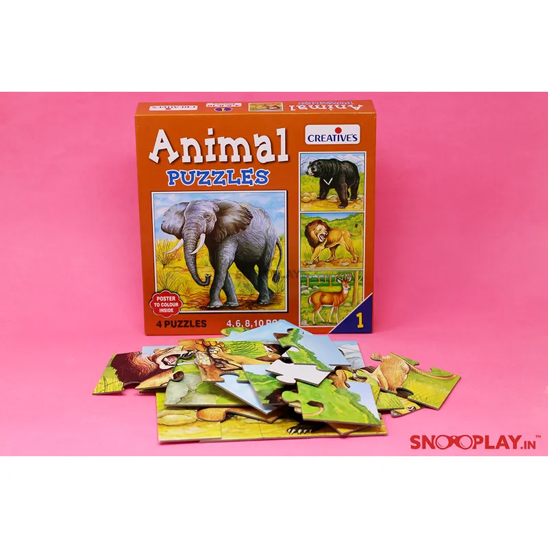 Animals Puzzles (Series 1) - Set of 4 Jigsaw Puzzles