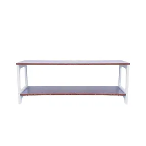 Aspire Single Shelf Bookshelf - White and Walnut - Scratch and Dent