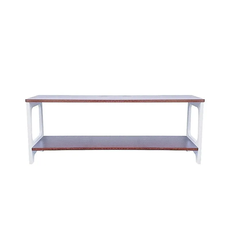 Aspire Single Shelf Bookshelf - White and Walnut - Scratch and Dent