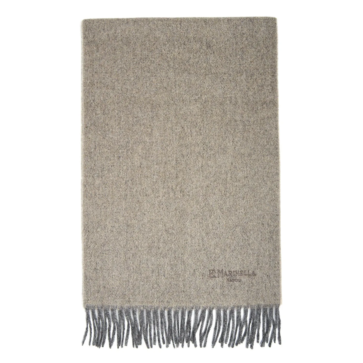 BEIGE AND GREY DOUBLE-FACED SCARF