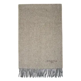 BEIGE AND GREY DOUBLE-FACED SCARF