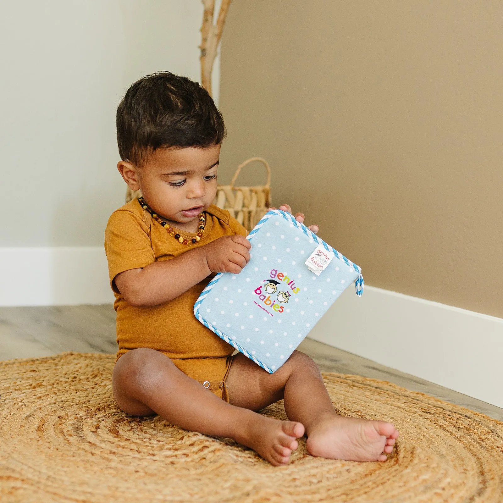 Blue Fleece Baby Boy Photo Album for Black, Brown, Multiracial Baby