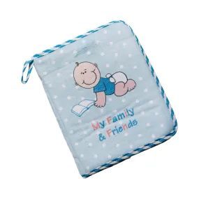 Blue Fleece Baby Boy Photo Album (Holds 15 Photos)