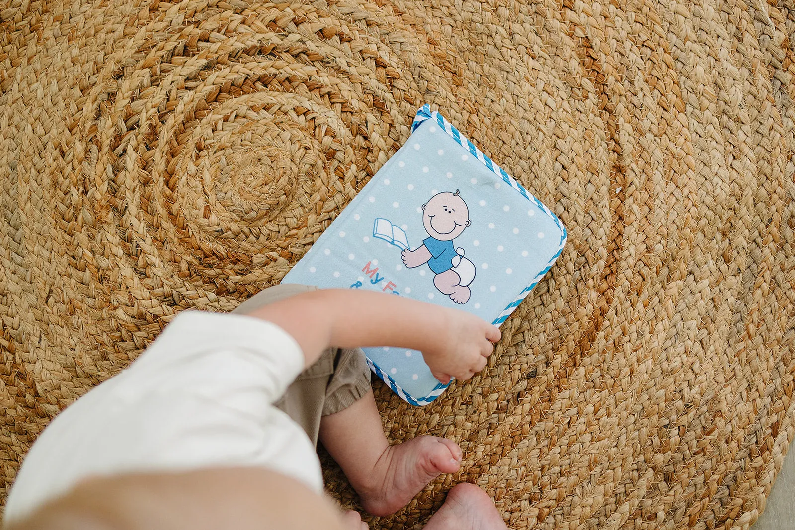 Blue Fleece Baby Boy Photo Album (Holds 15 Photos)