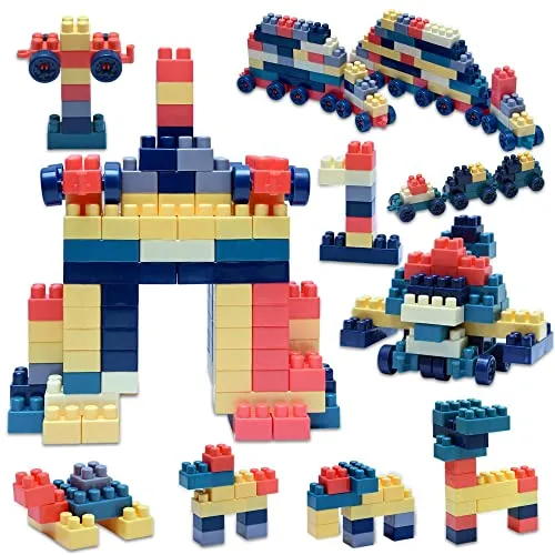 Building Blocks for Kids Including Baseplate (260 Pieces)