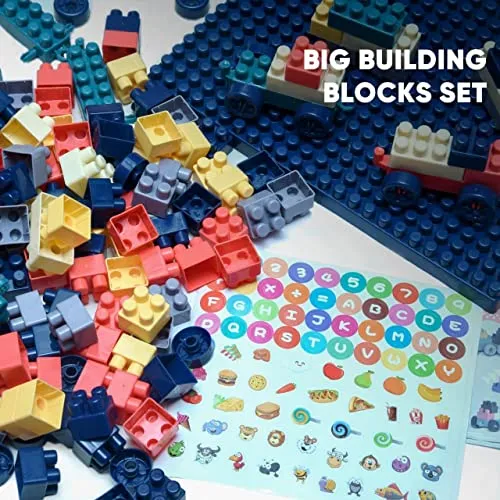 Building Blocks for Kids Including Baseplate (260 Pieces)