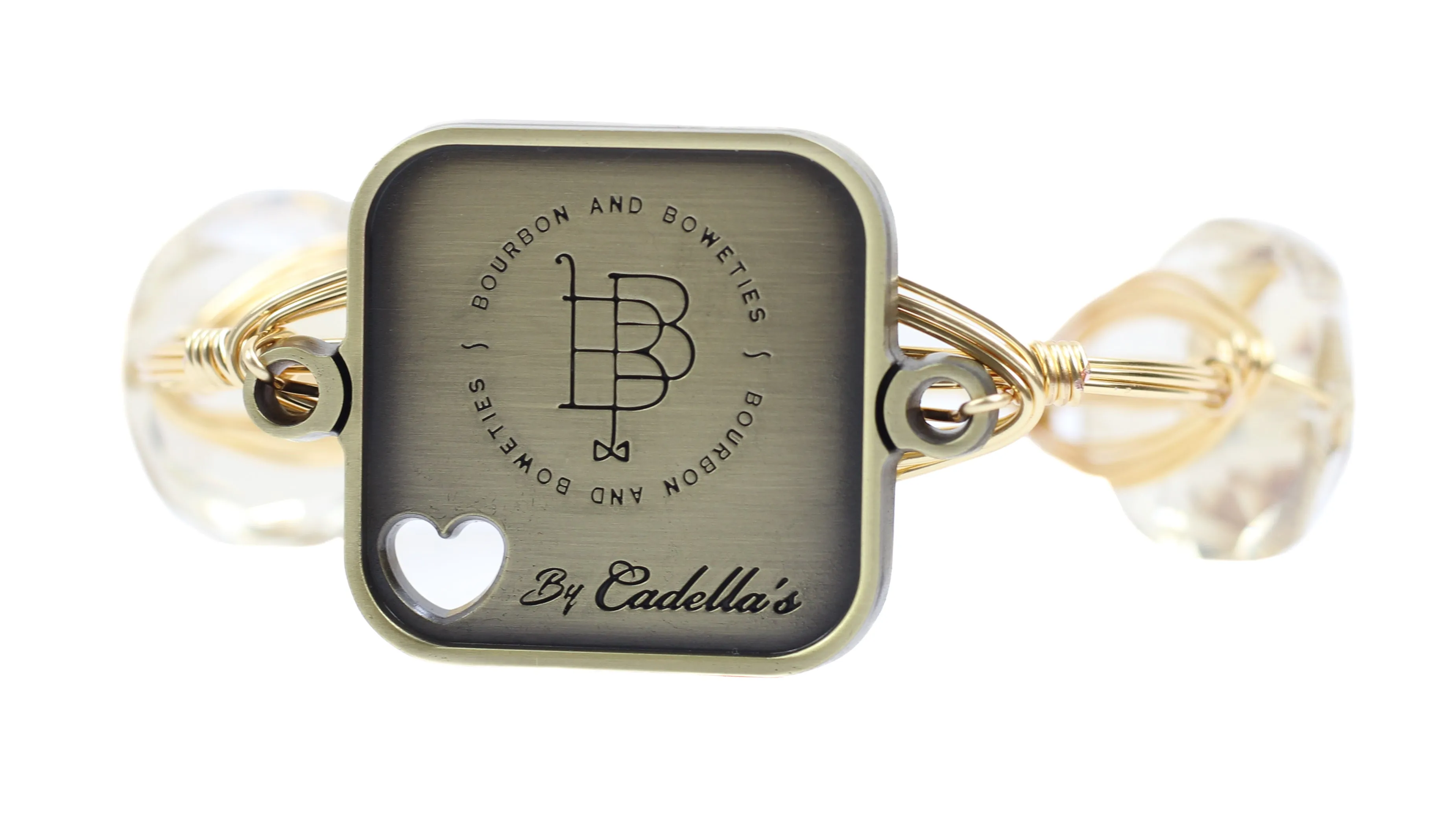 Cadella's xx Bourbon and Boweties Single Photo Tile Bangle - Champagne