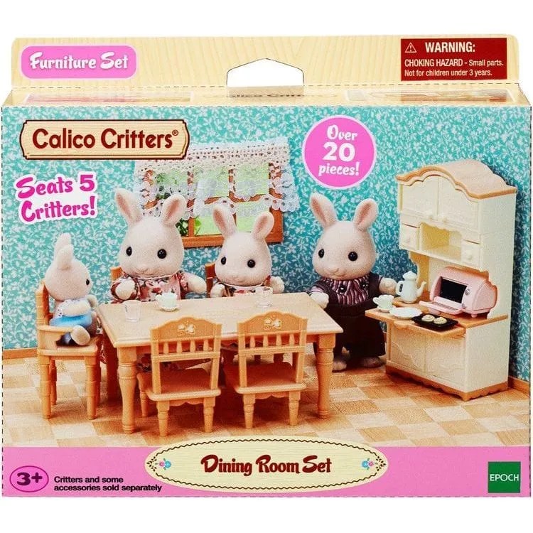 Calico Critters Dining Room Set, Dollhouse Furniture and Accessories