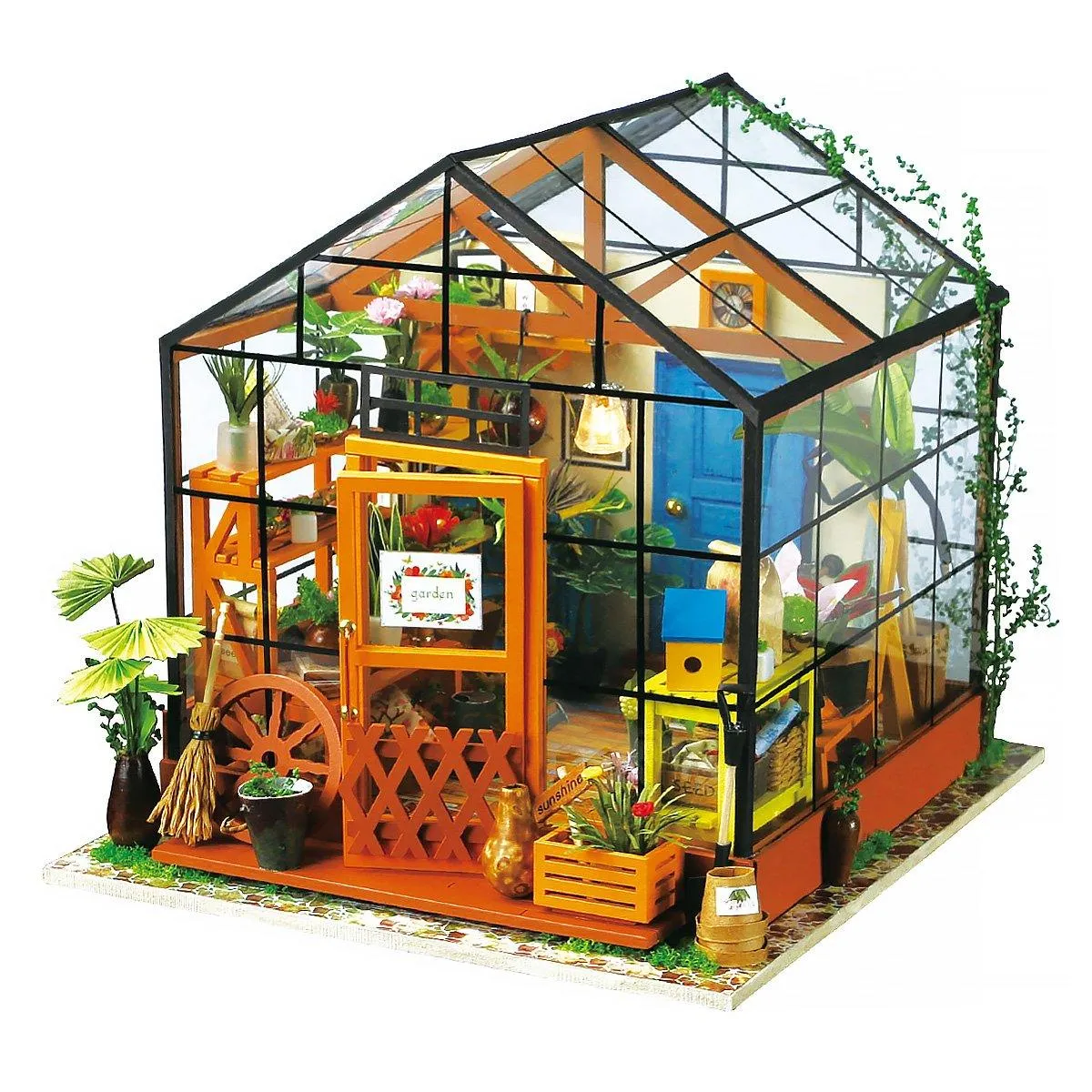 Cathy's Flower House Miniature Wooden Dollhouse