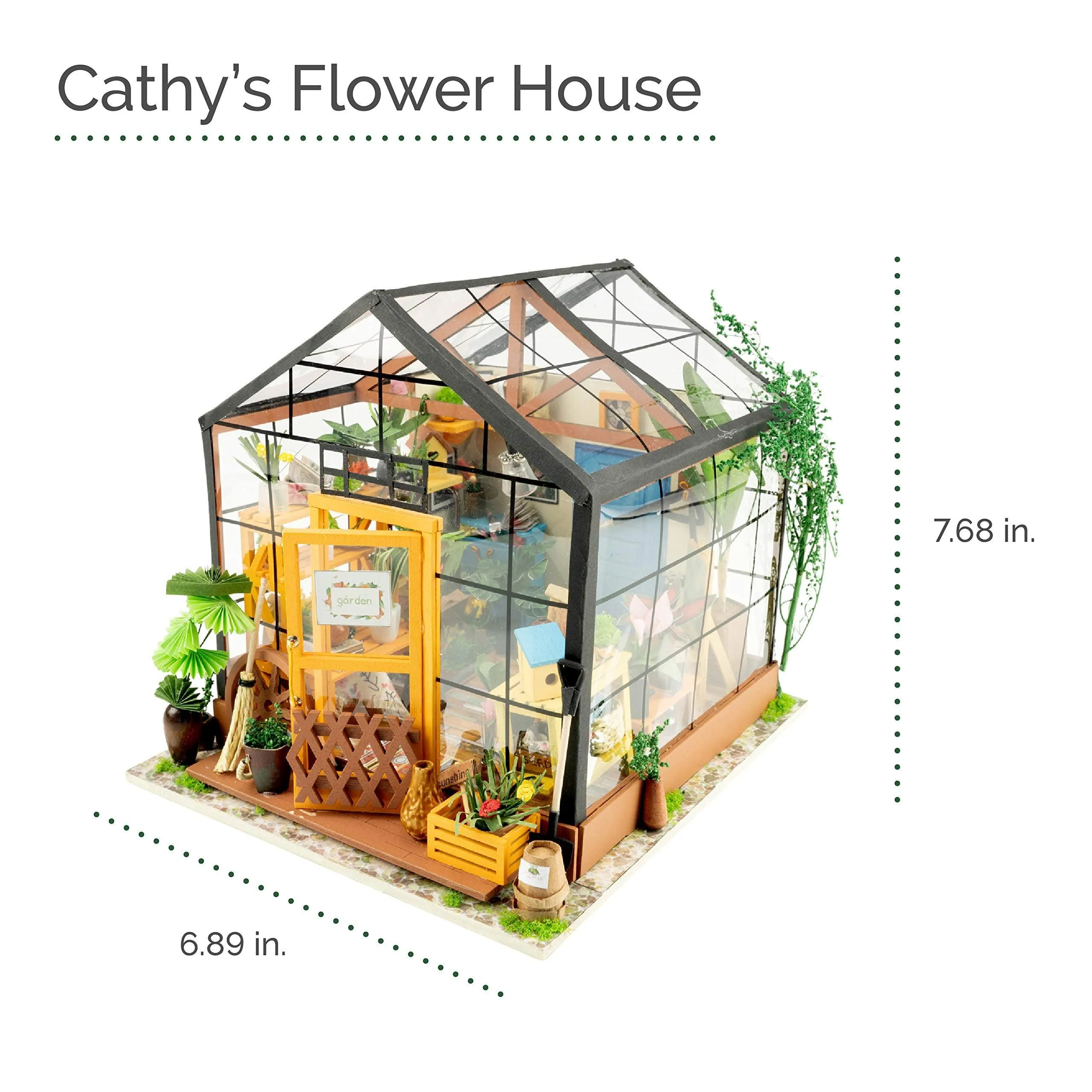 Cathy's Flower House Miniature Wooden Dollhouse