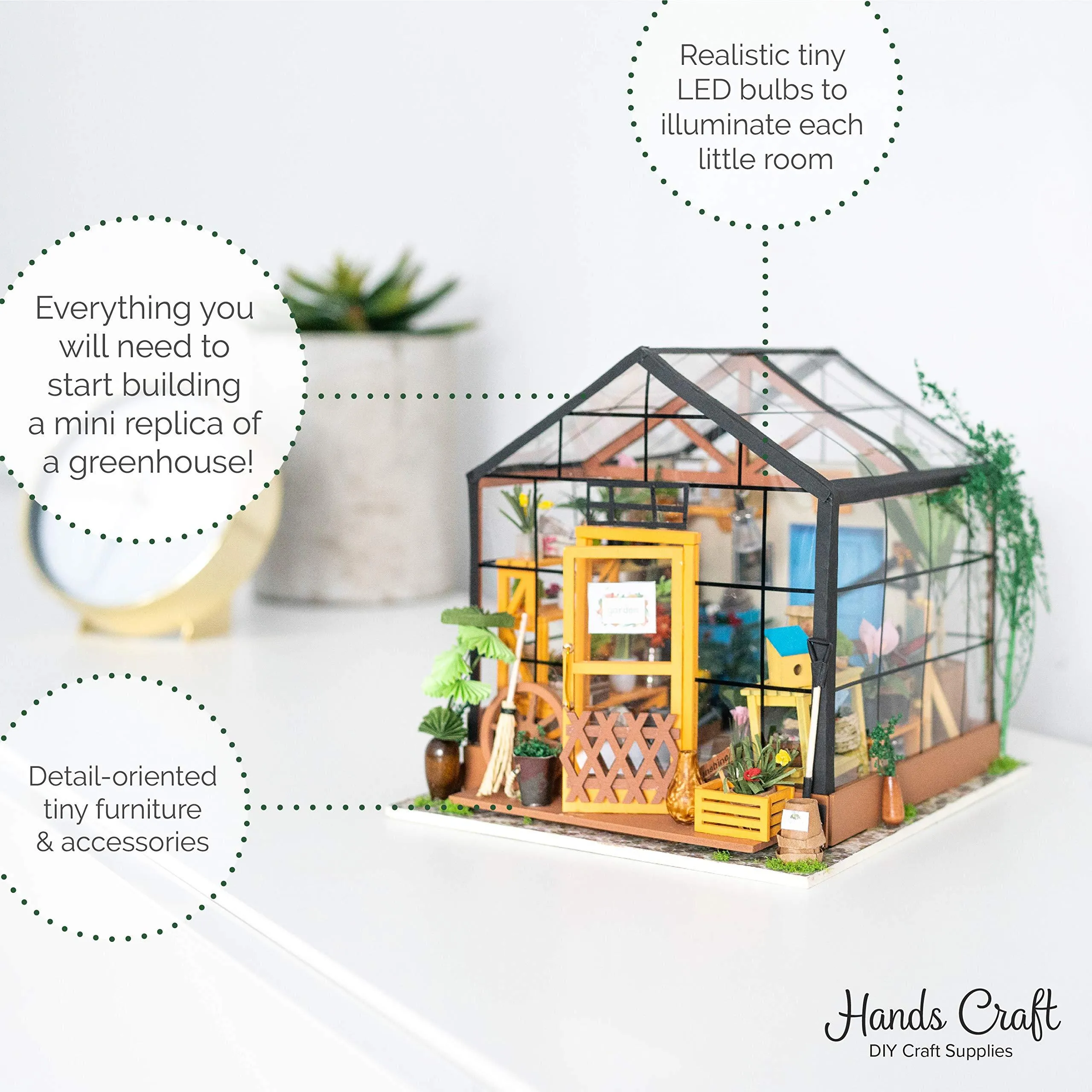 Cathy's Flower House Miniature Wooden Dollhouse