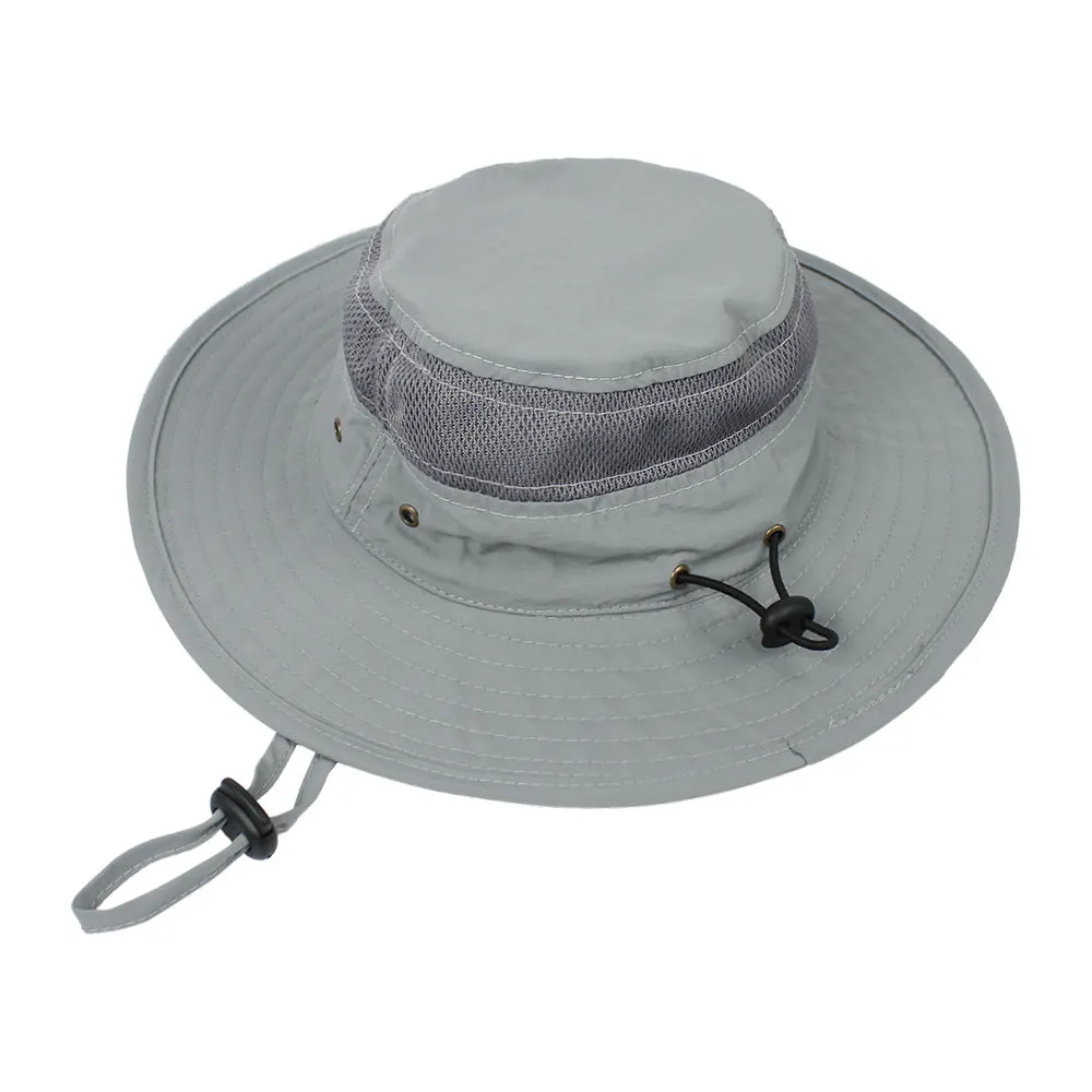 Children's Sun Hat Mesh Stitching Outdoor Bucket Hat Boys and Girls Sun Hat