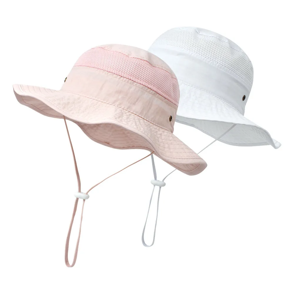 Children's Sun Hat Mesh Stitching Outdoor Bucket Hat Boys and Girls Sun Hat