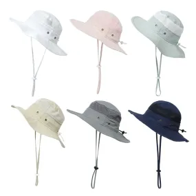 Children's Sun Hat Mesh Stitching Outdoor Bucket Hat Boys and Girls Sun Hat