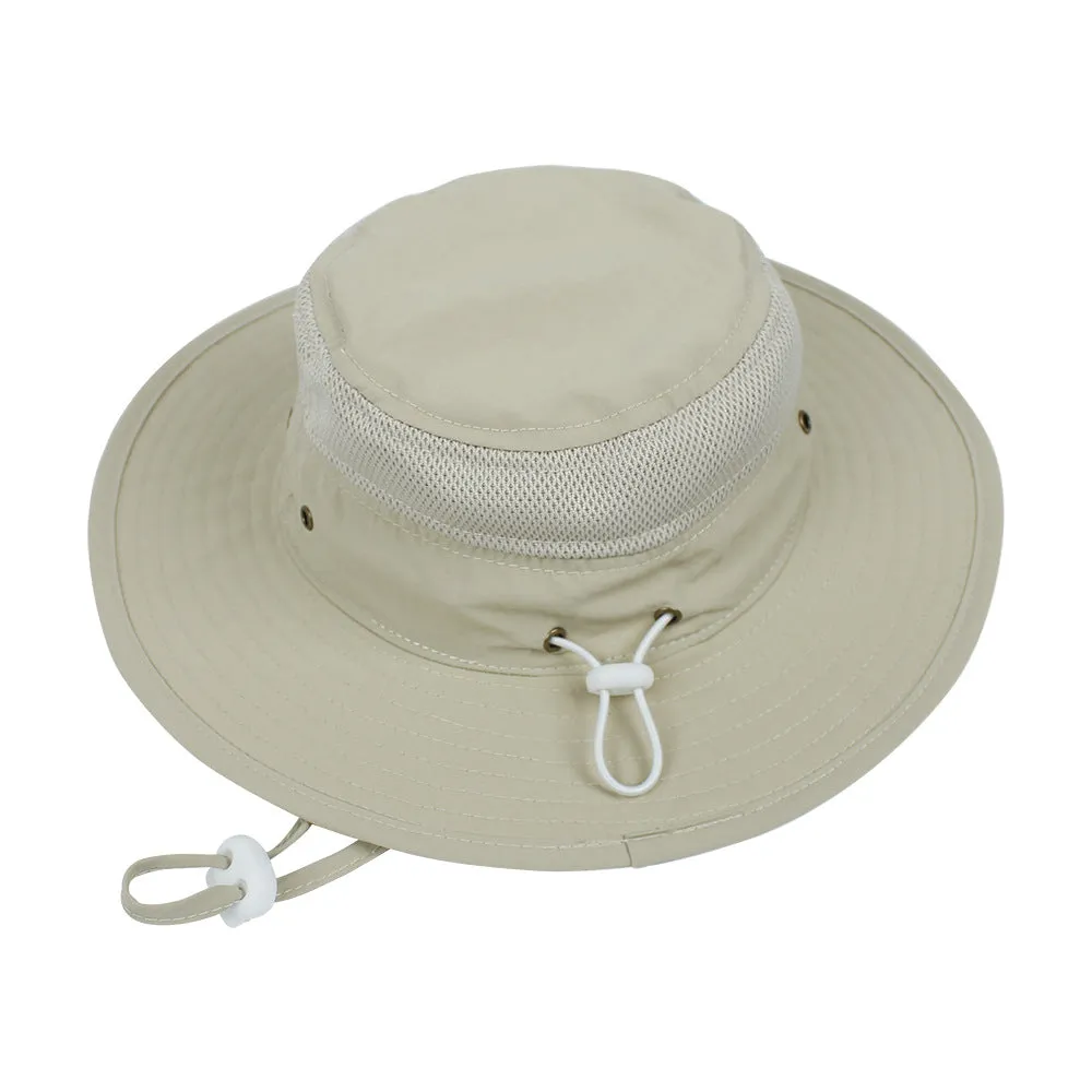 Children's Sun Hat Mesh Stitching Outdoor Bucket Hat Boys and Girls Sun Hat