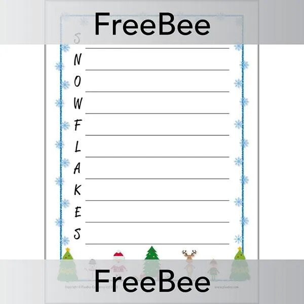 Christmas Acrostic Poem Templates