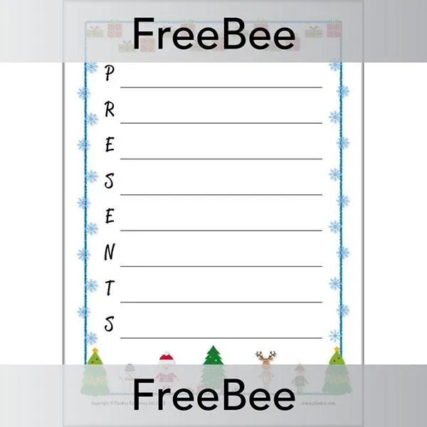 Christmas Acrostic Poem Templates