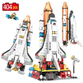 City Satellite Rocket Launcher Lego Building Blocks | 404 Pcs