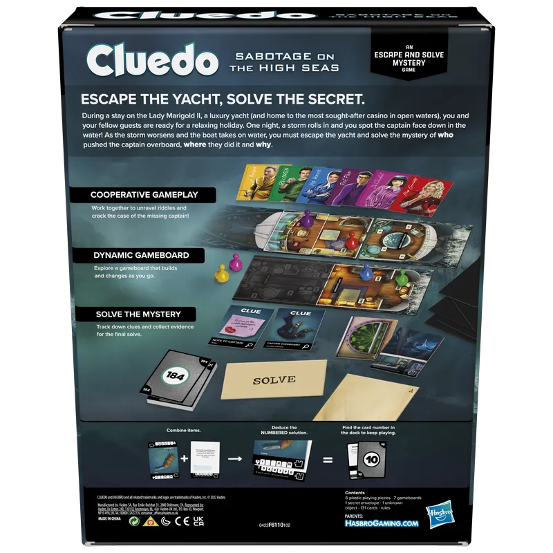 Cluedo Sabotage On The High Seas Mystery Game