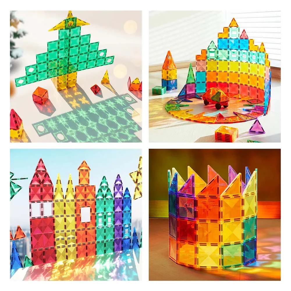 Colourful Magnetic Tiles: Warm Colour 20pc