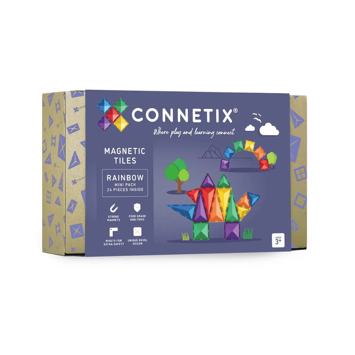 Connetix Rainbow Mini Pack – 24 Piece Set