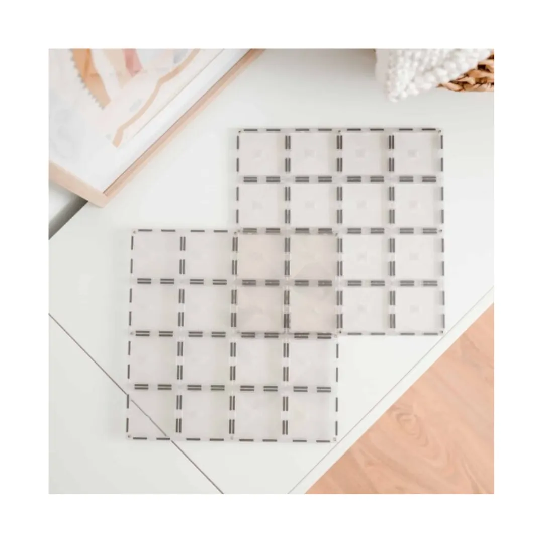 Connetix Tiles 2 Piece Clear Base Plate Pack