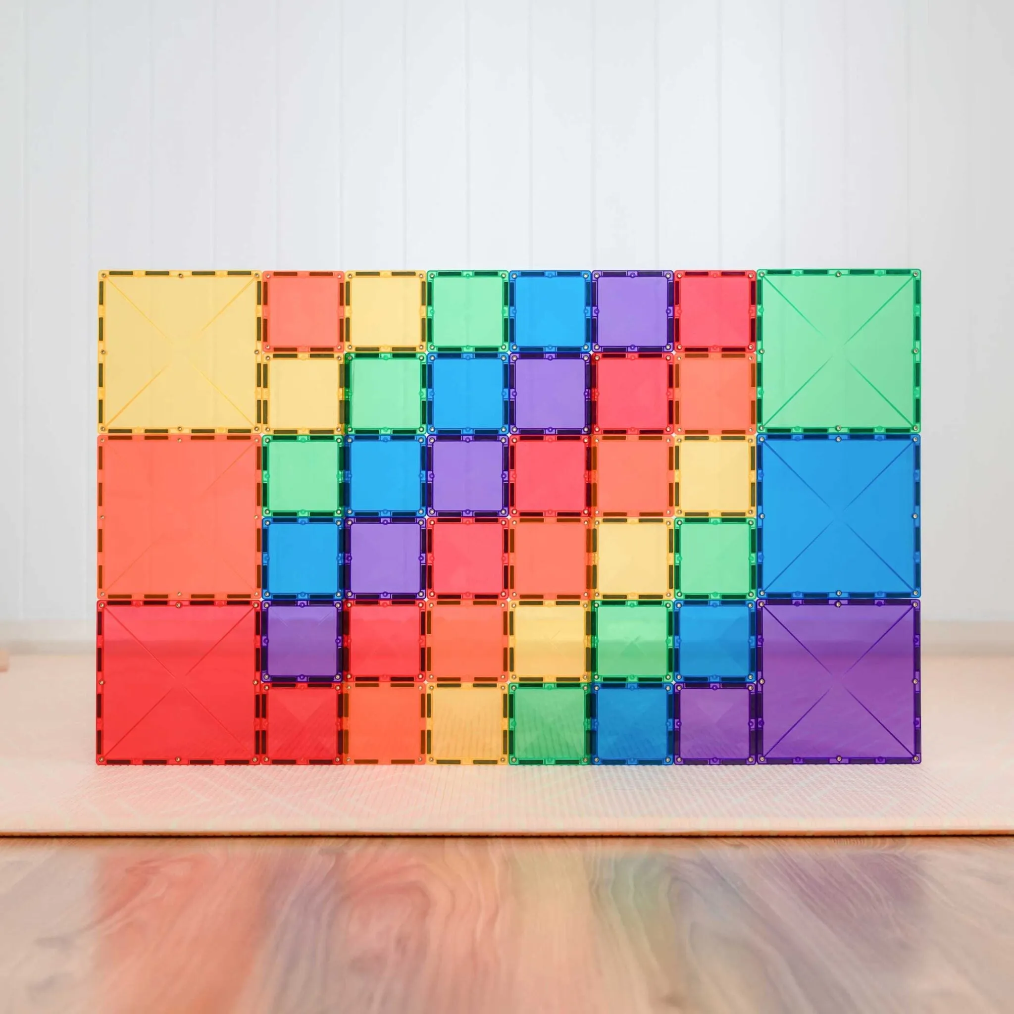 Connetix Tiles 42 Piece Rainbow Square Pack