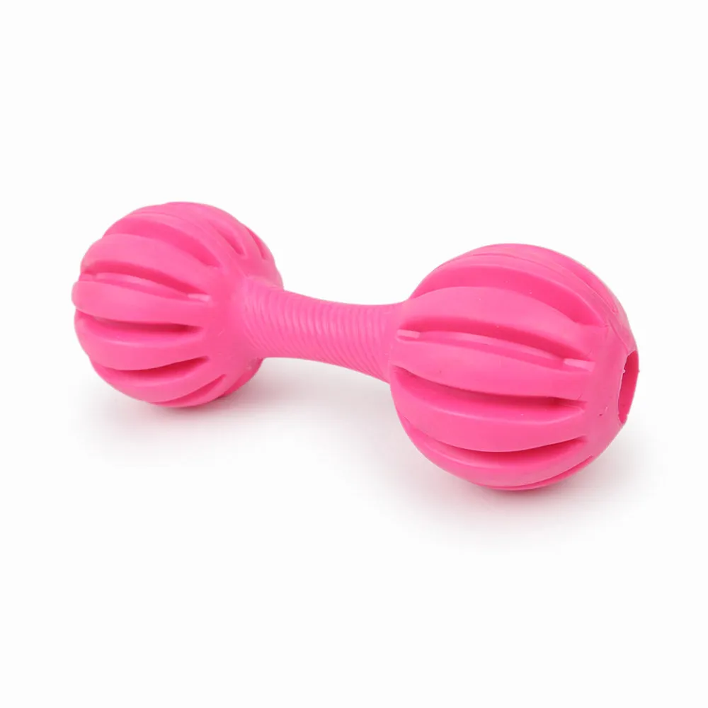 Dear Pet Dumbbell with Horizontal Stripes Dog Toy