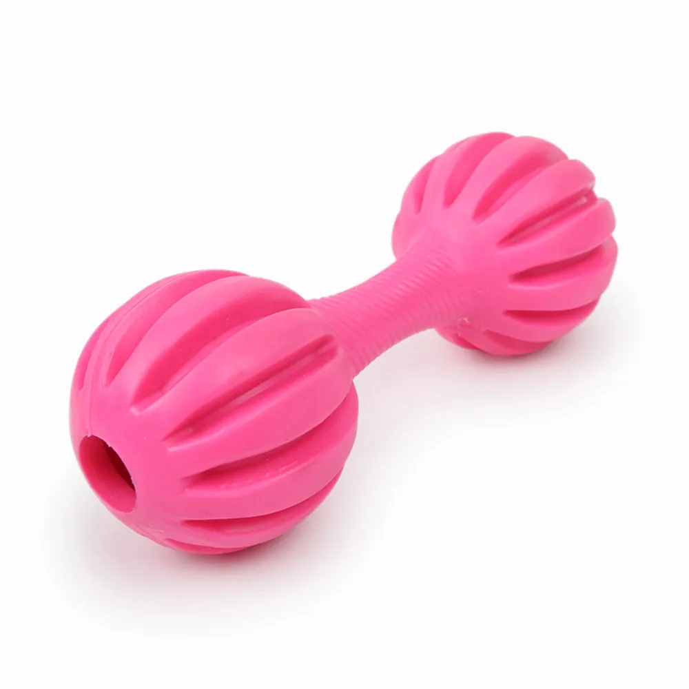 Dear Pet Dumbbell with Horizontal Stripes Dog Toy