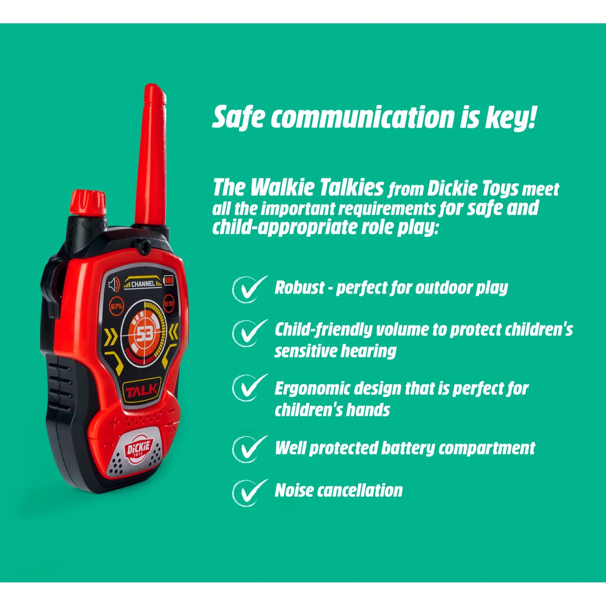 Dickie Toys Walkie Talkie Fun - Red