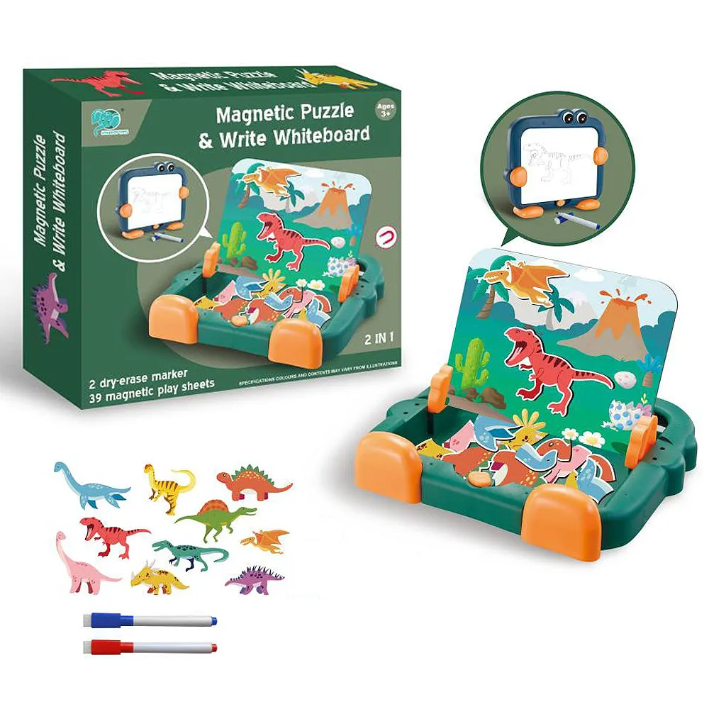 Dinosaur Magnetic Puzzle & Write Whiteboard Kit