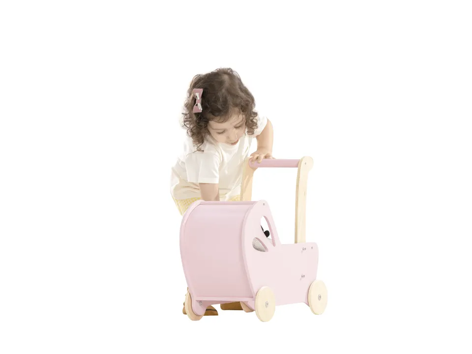 Dolls Stroller Pram Essential Light Pink