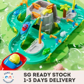 Fishing track toy which can filled water pretend play water park toy for boys girls birthday ideal gift