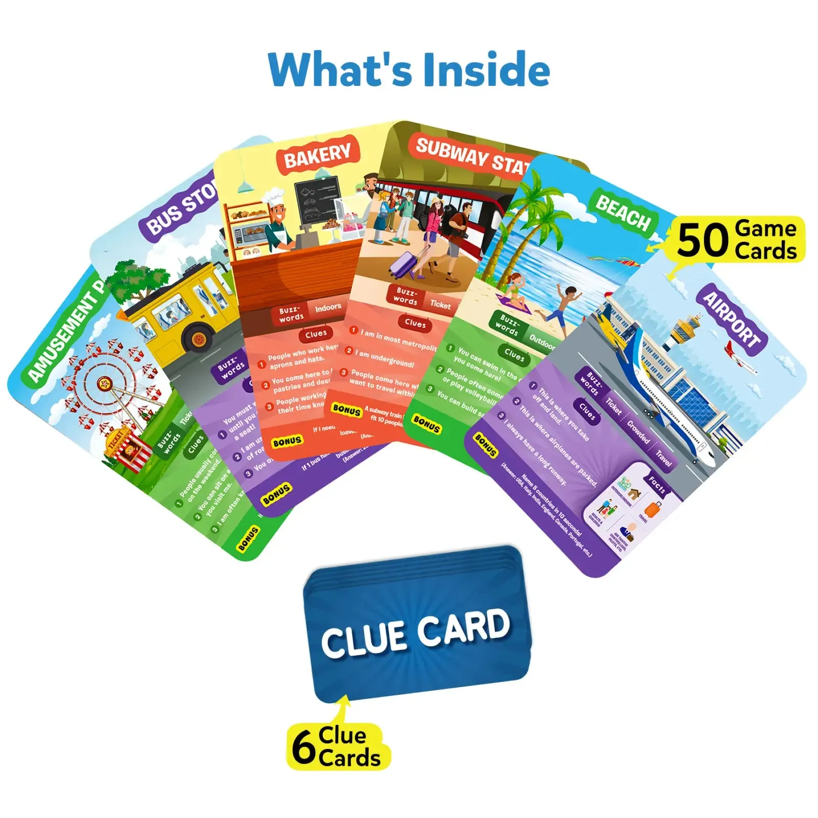 Guess in 10: All Around The Town | Trivia card game (ages 6 )