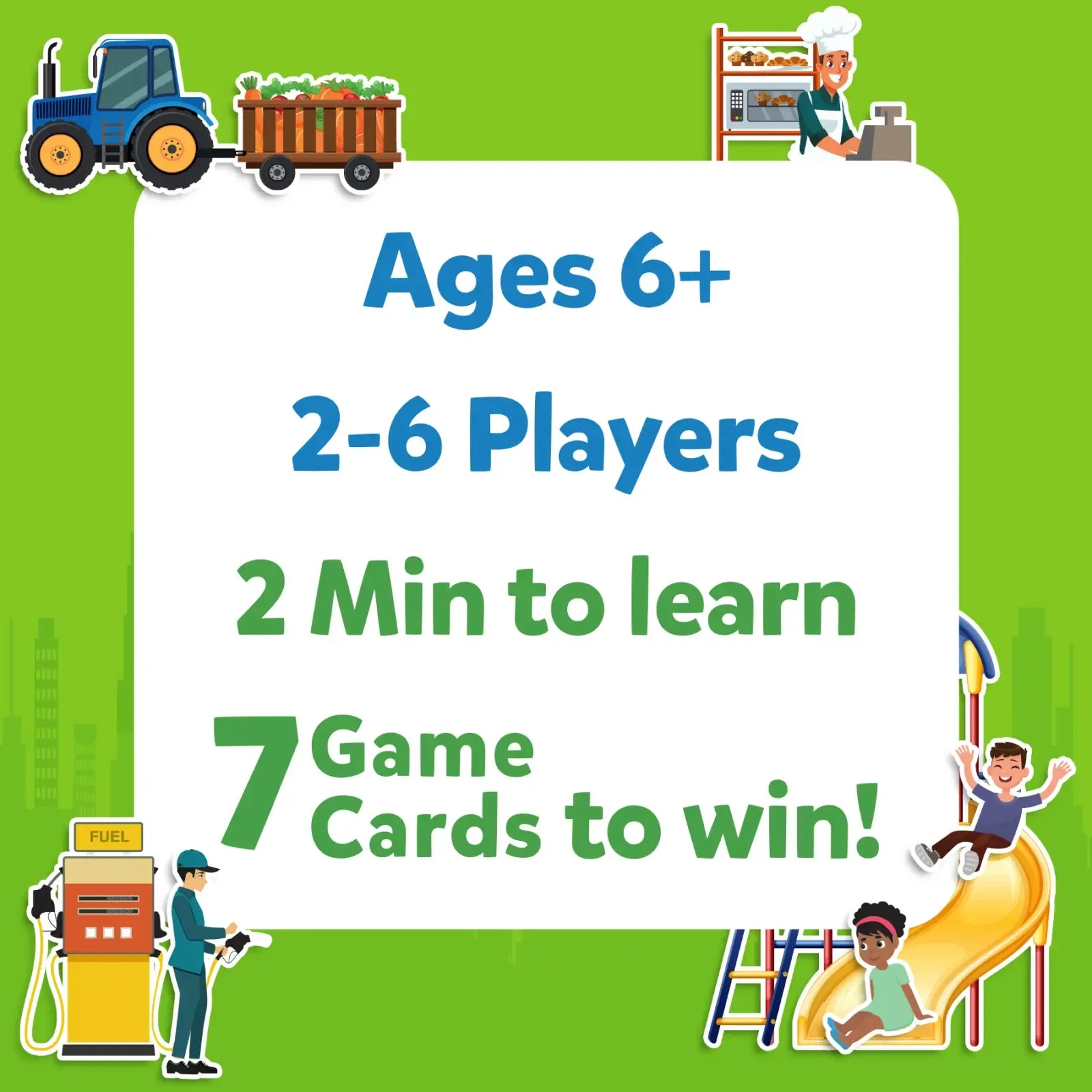 Guess in 10: All Around The Town | Trivia card game (ages 6 )