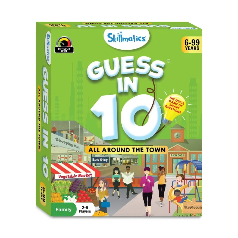 Guess in 10: All Around The Town | Trivia card game (ages 6 )