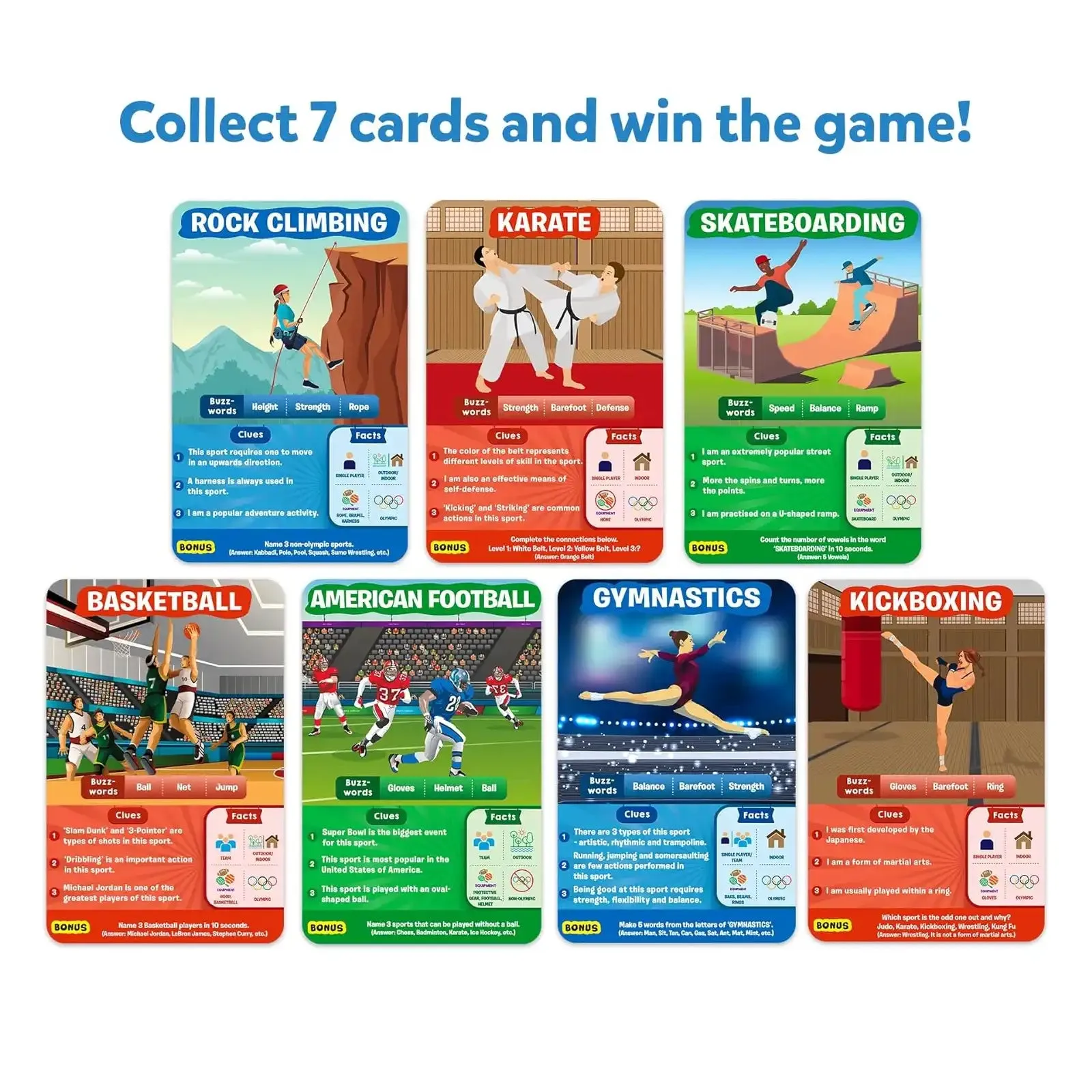 Guess in 10: World Of Sports | Trivia card game (ages 6 )