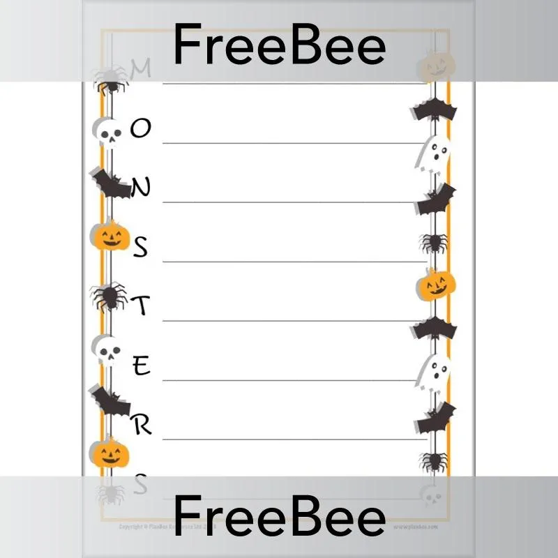 Halloween Acrostic Poem Template