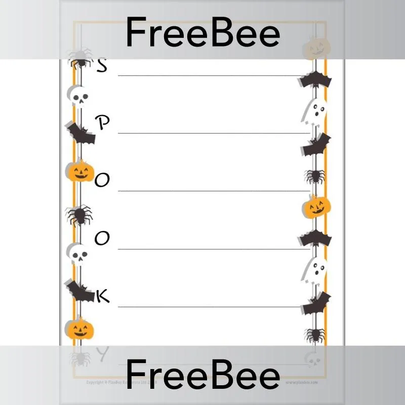 Halloween Acrostic Poem Template