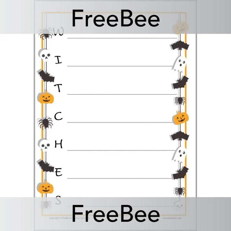 Halloween Acrostic Poem Template