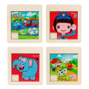 Huarong Road Klotski Puzzle Wooden 3D Puzzle Double-sided Digital Educational Early Learning Toys Children Brain Toys Develop