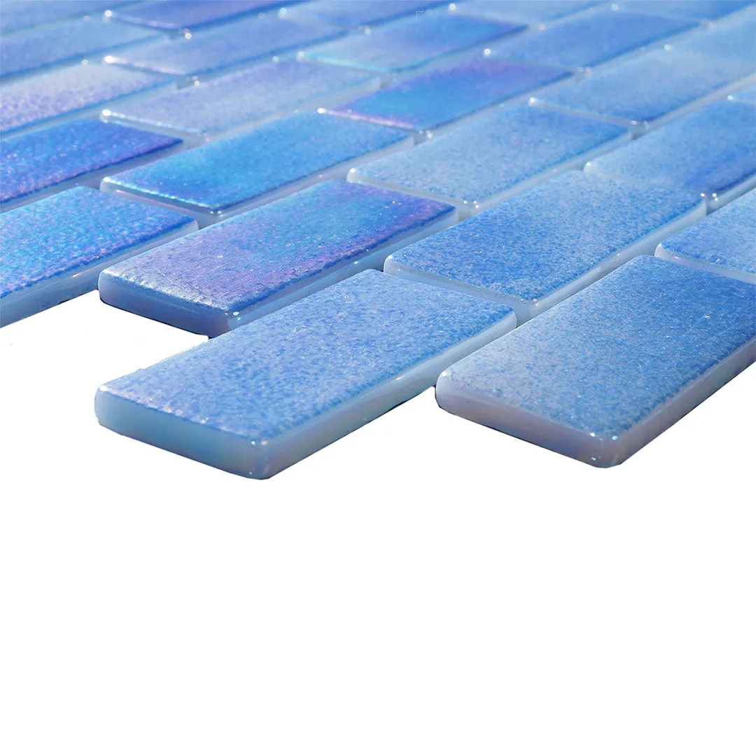 Indigo Ebb, 1" x 2" - Glass Tile