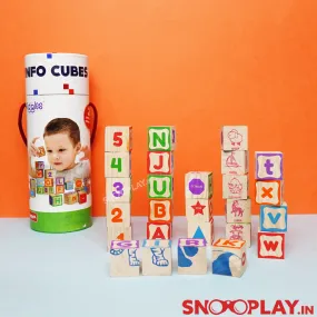 Info Cubes - Wooden Blocks Bucket (Educational Game For Kids)