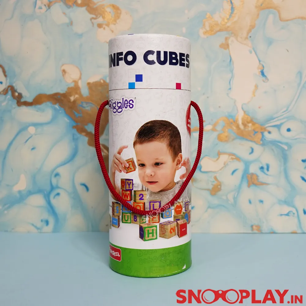 Info Cubes - Wooden Blocks Bucket (Educational Game For Kids)