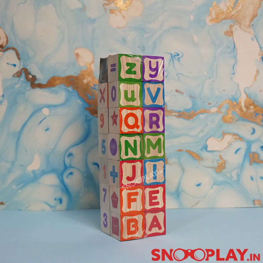 Info Cubes - Wooden Blocks Bucket (Educational Game For Kids)