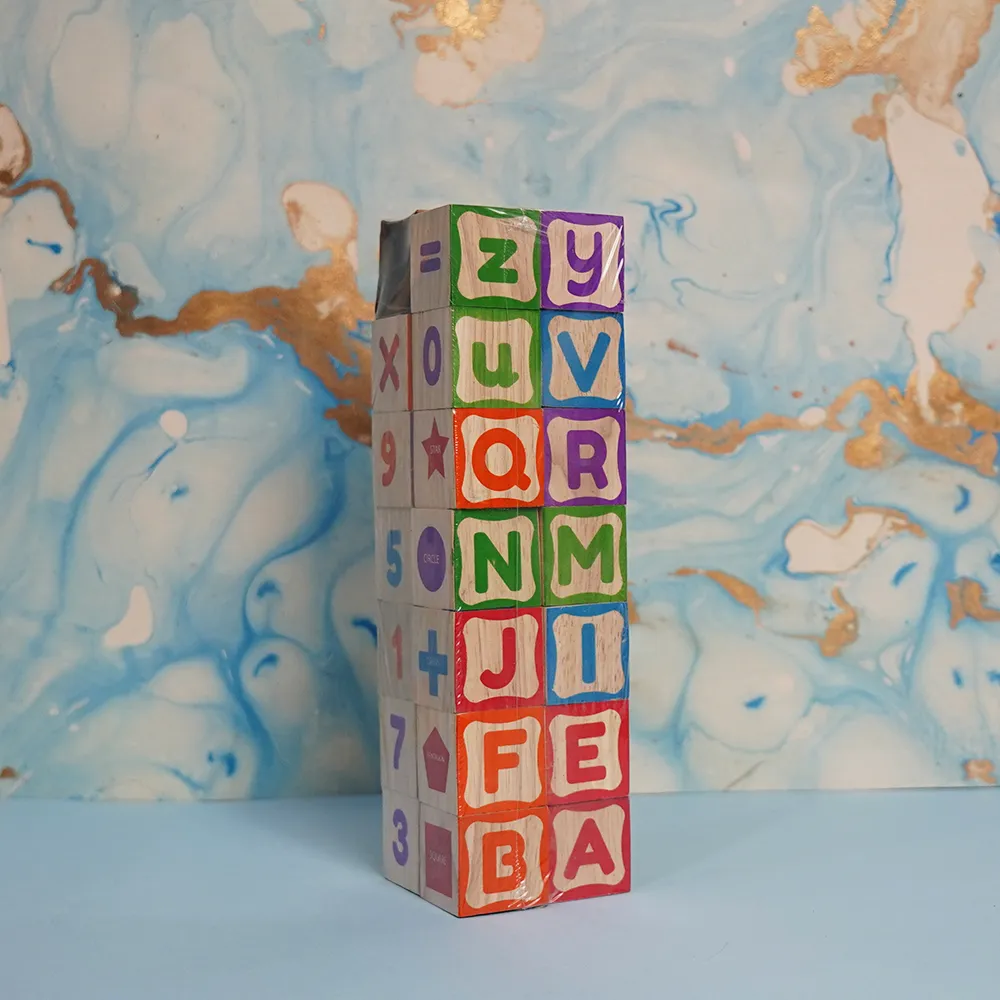 Info Cubes - Wooden Blocks Bucket (Educational Game For Kids)