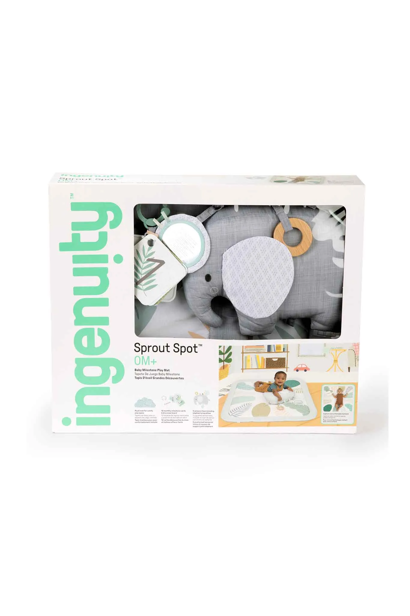 Ingenuity Sprout Spot Baby Milestone Play Mat